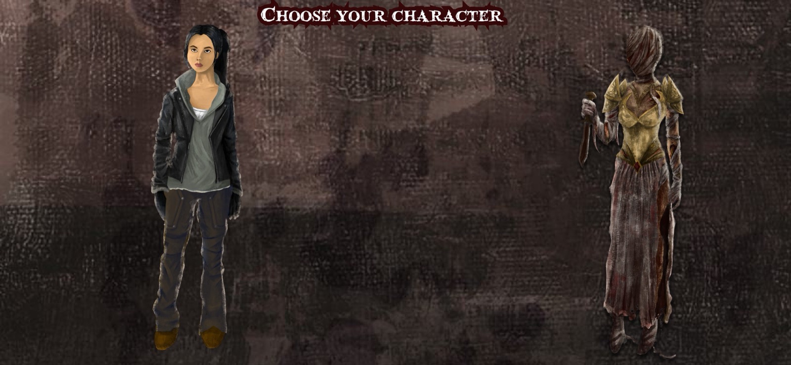 Choose your character: Harper Stone and Sorcha Nightshade face each other
