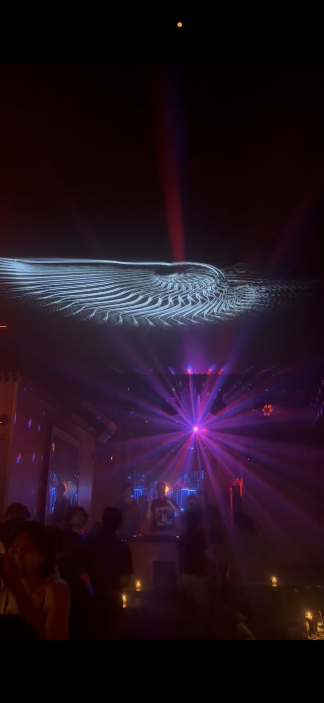 VJ Performance — ceiling projection at private NYC event